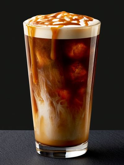 Iced Coffee Caramel Drizzle Print. poster print