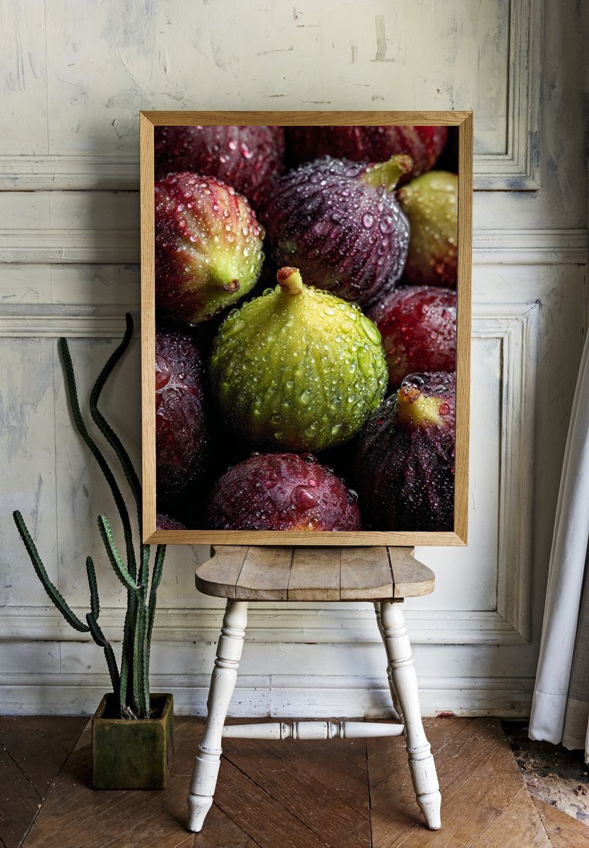 Rain-Dappled Figs Photography Poster. — room view 1