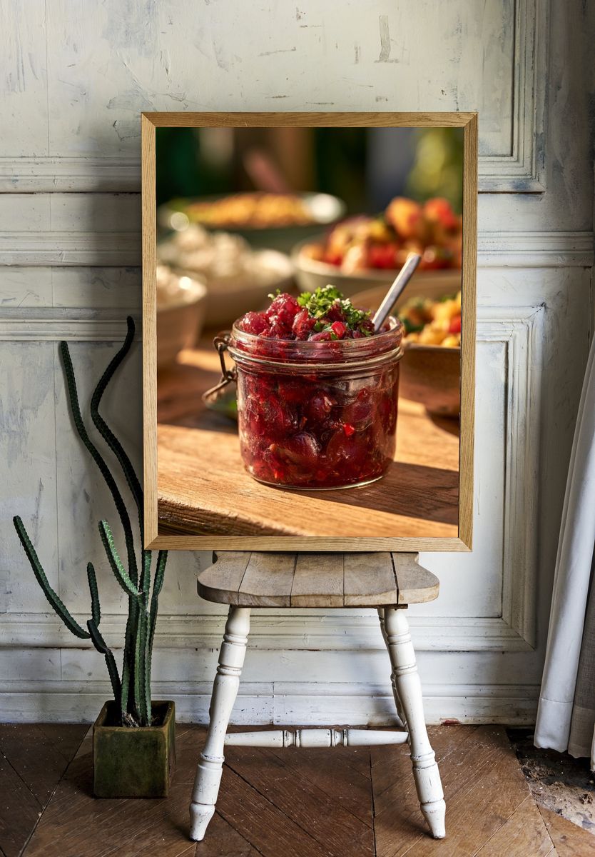 Rustic Chutney Still Life Poster. — room view 1