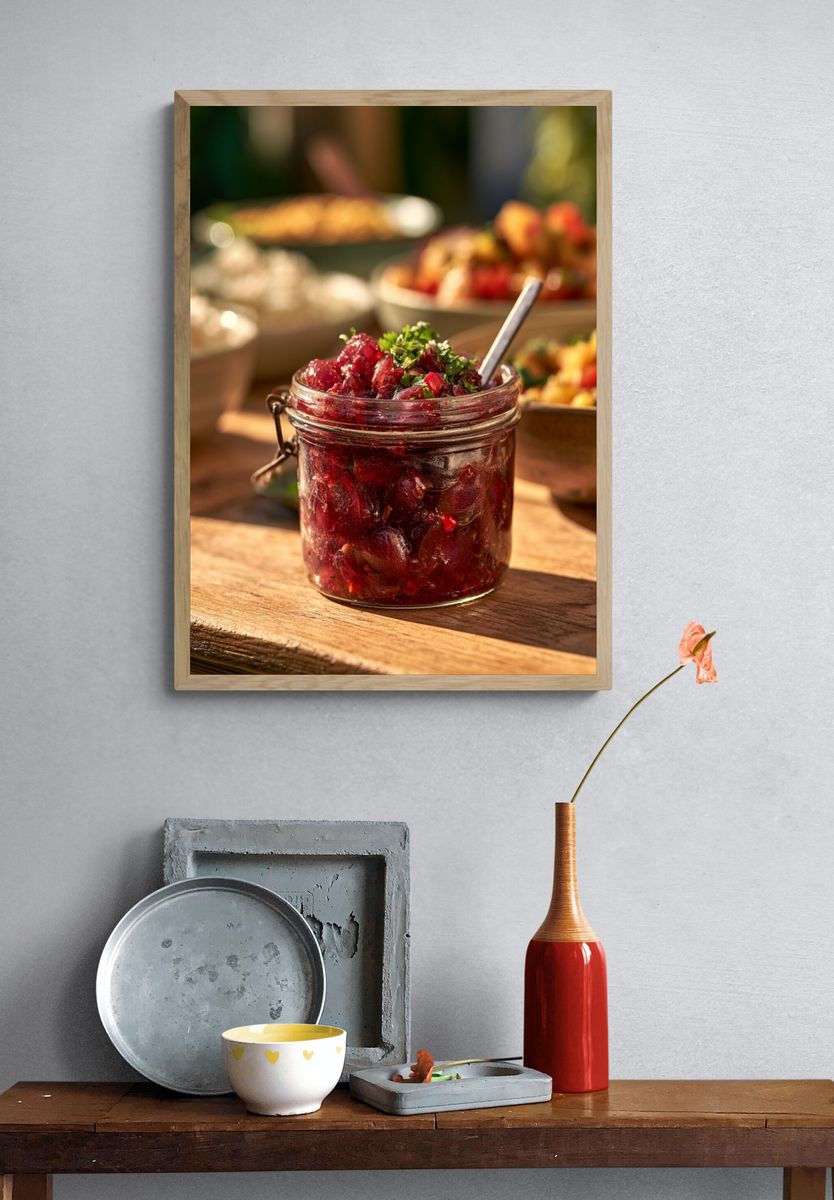 Rustic Chutney Still Life Poster. — room view 3