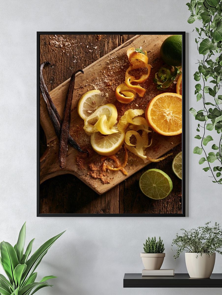 Citrus Still Life Food-Drink Poster. — room view 4