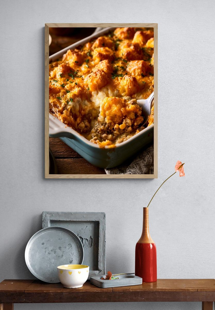 Cheesy Casserole Food-Drink Poster. — room view 3
