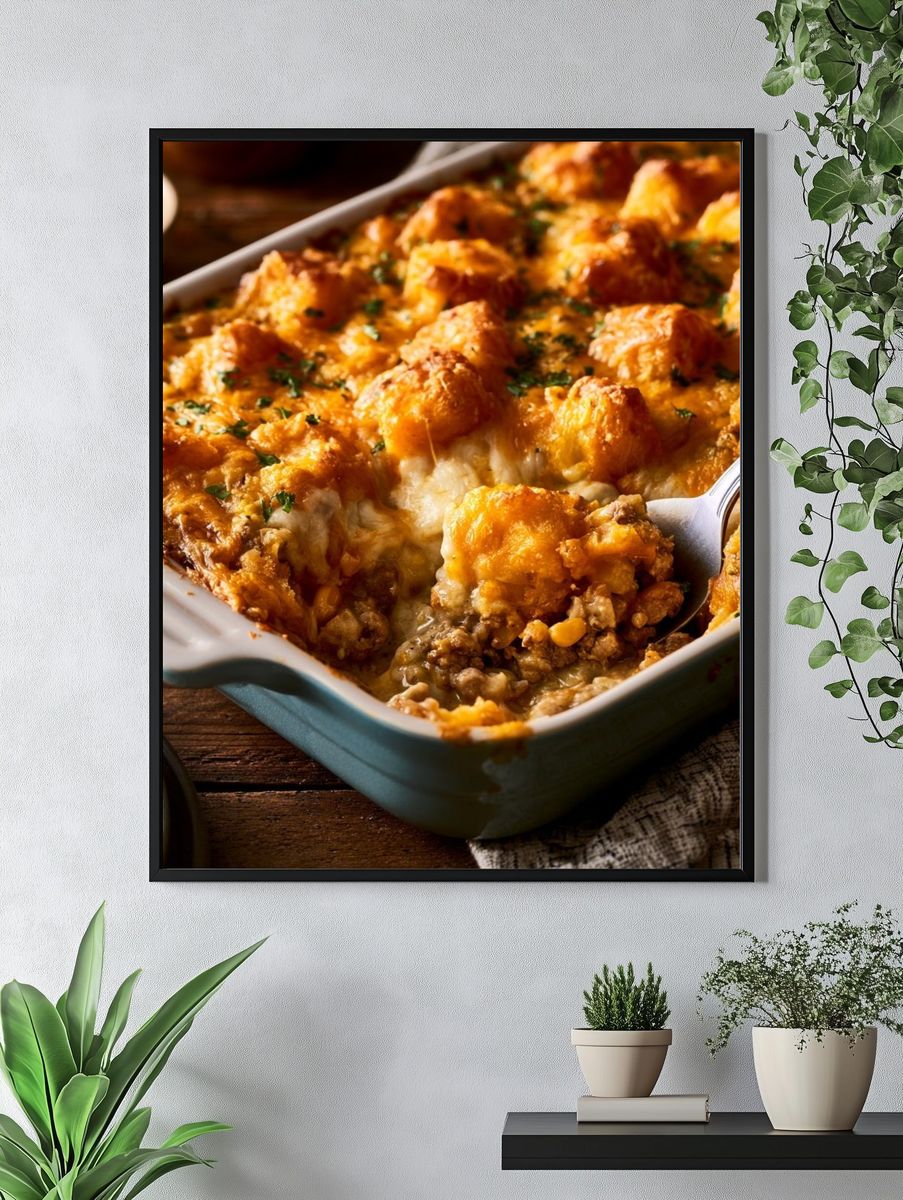 Cheesy Casserole Food-Drink Poster. — room view 4