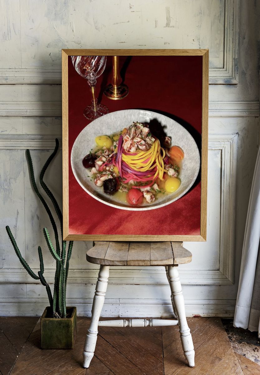 Gourmet Pasta Still Life Print. — room view 1