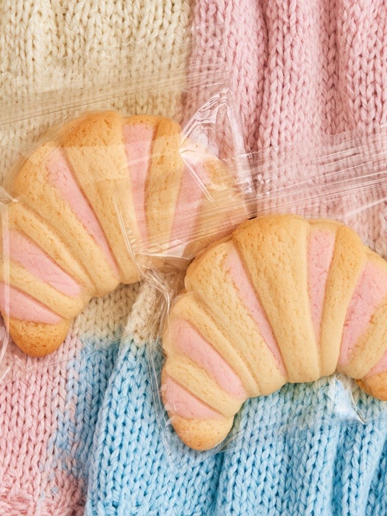 Pastel Croissants Food-Drink Poster. poster — food-drink art