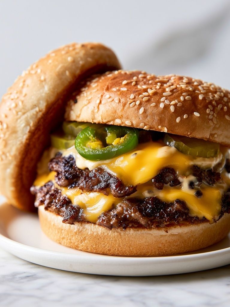 Cheeseburger Food Photography Poster. poster — food-drink art
