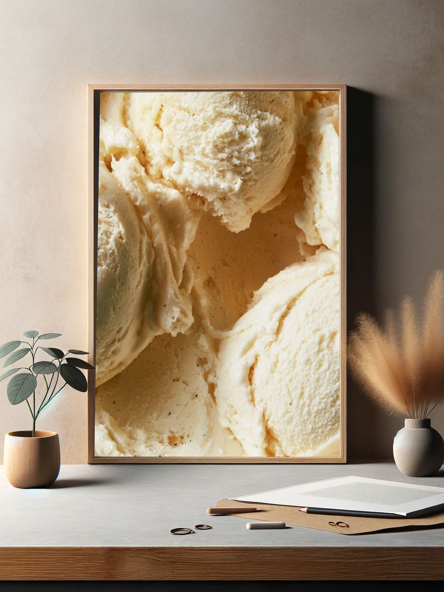 Vanilla Ice Cream Scoop Poster. — room view 2