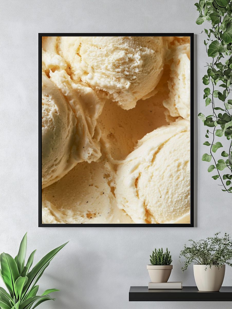 Vanilla Ice Cream Scoop Poster. — room view 4