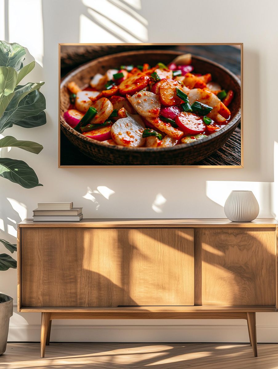 Spicy Radish Salad Food Print. — room view 3