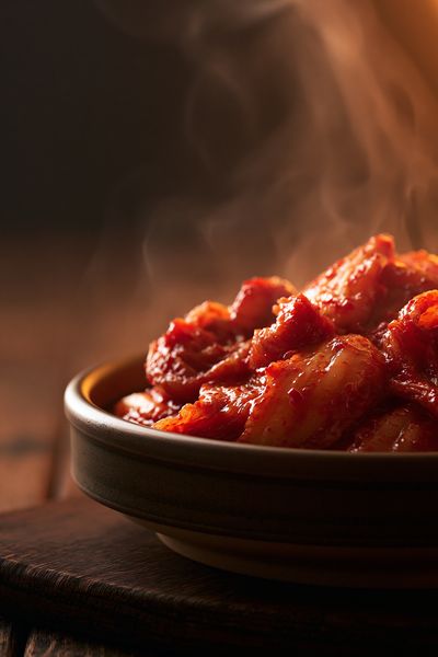 Spicy Kimchi Bowl Photography Poster. poster