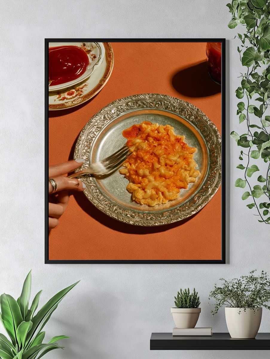 Vintage Pasta Tabletop Photography Poster. — room view 4