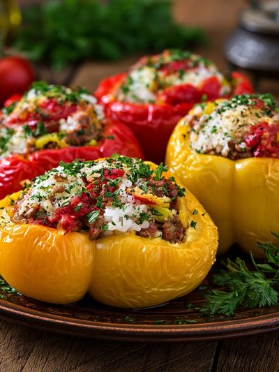 Stuffed Bell Peppers Food-Drink Poster.
