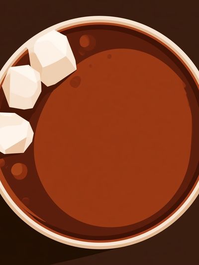 Hot Chocolate Cup Illustration Poster.