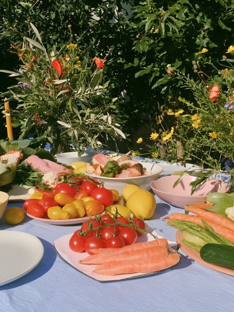 Garden Table Still Life Poster. poster detail