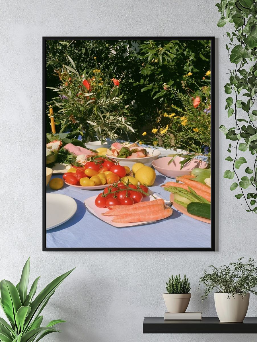 Garden Table Still Life Poster. — room view 4