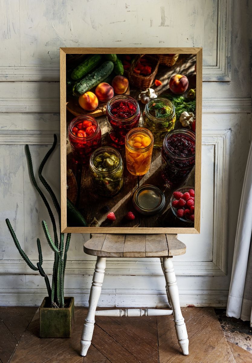 Preserved Summer Harvest Poster. — room view 1