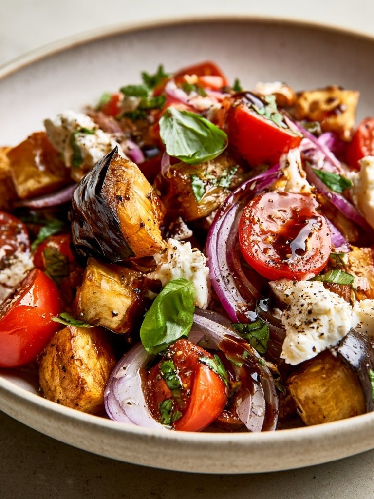 Mediterranean Roasted Vegetable Bowl Print. poster detail