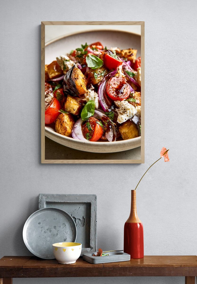Mediterranean Roasted Vegetable Bowl Print. — room view 3