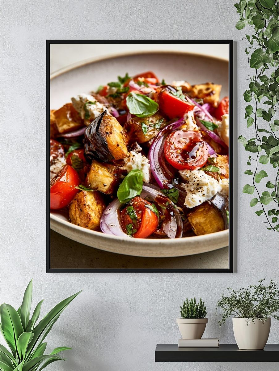 Mediterranean Roasted Vegetable Bowl Print. — room view 4