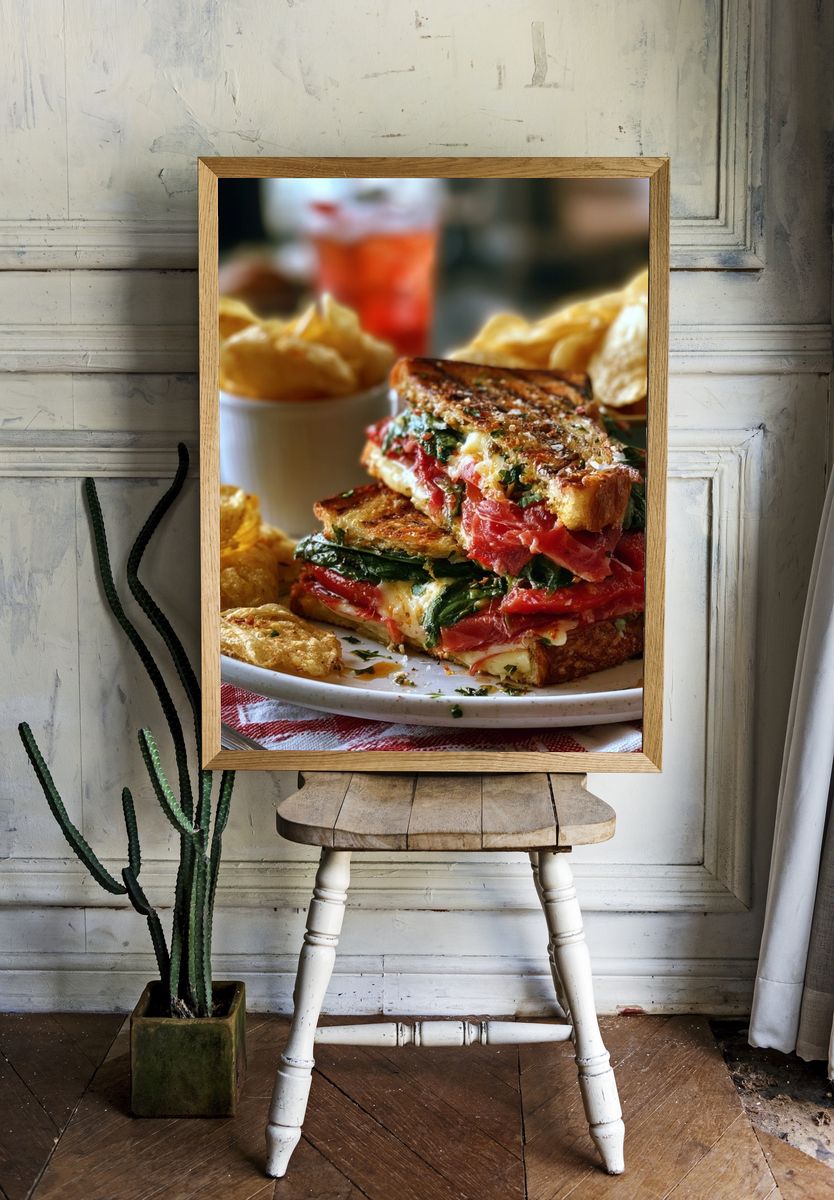 Gourmet Sandwich Food-Drink Poster. — room view 1