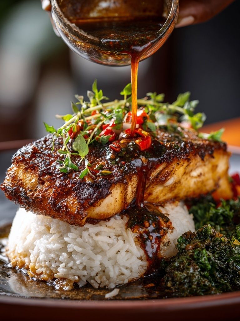 Gourmet Glazed Fish Food Poster. poster detail