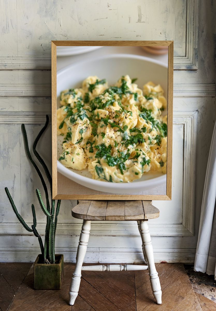 Herbed Scrambled Eggs Food-Drink Poster. — room view 1
