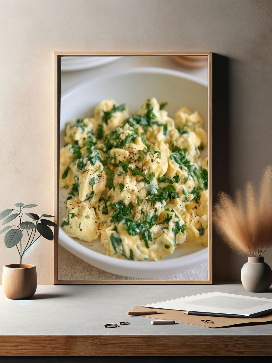 Herbed Scrambled Eggs Food-Drink Poster. — room view 2