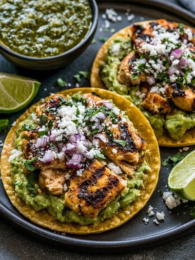 Grilled Chicken Tacos Food Print.