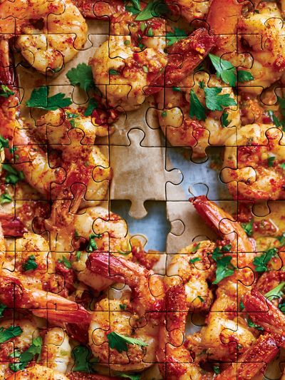 Shrimp Jigsaw Food Print.