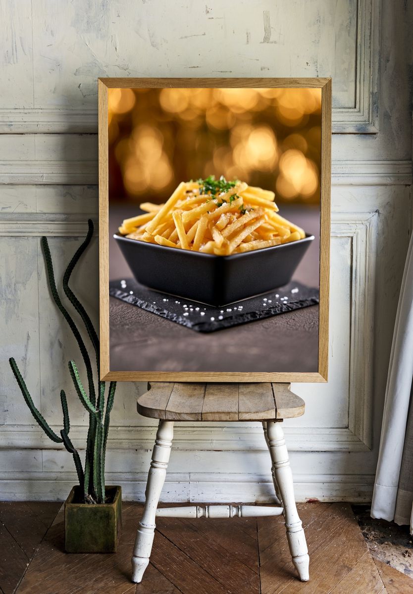 Gourmet French Fries Food-Drink Poster. — room view 1