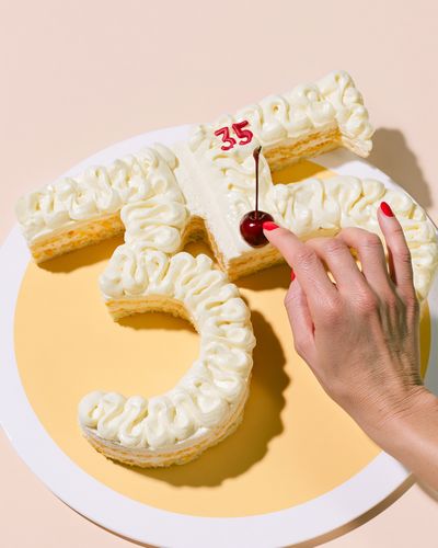 Number 35 Cake Photography Poster. poster print