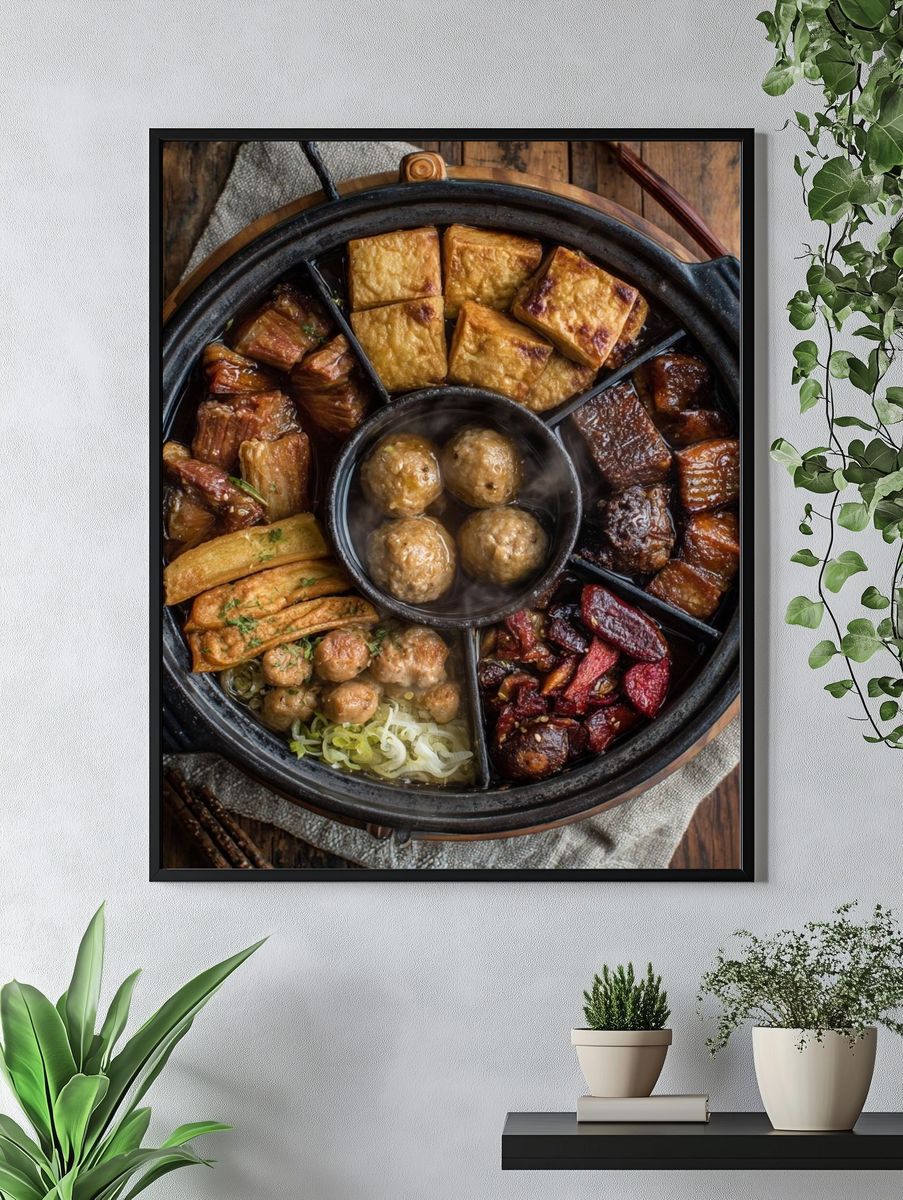 Korean Hot Pot Feast Photography Poster. — room view 4