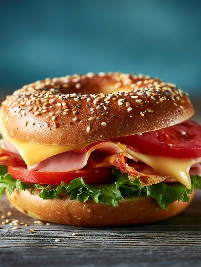 Sesame Bagel Sandwich Food Print.
