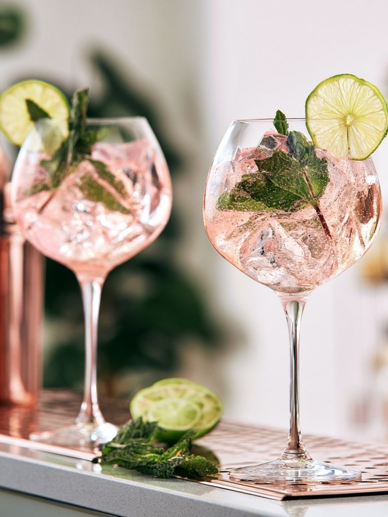 Pink Gin Cocktail Photography Poster. poster detail