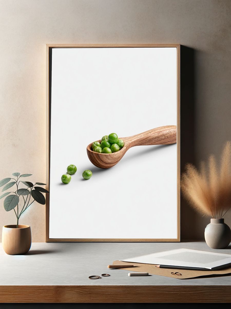 Green Peas Still Life Poster. — room view 2