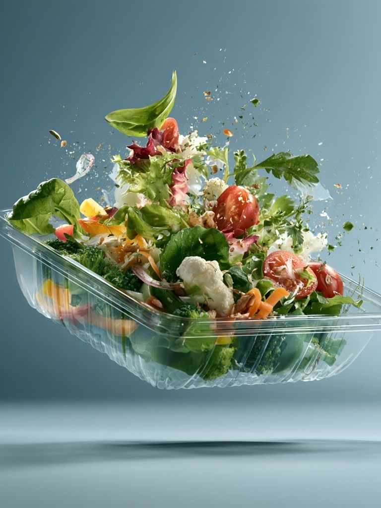 Floating Salad Food-Drink Poster. poster — food-drink art