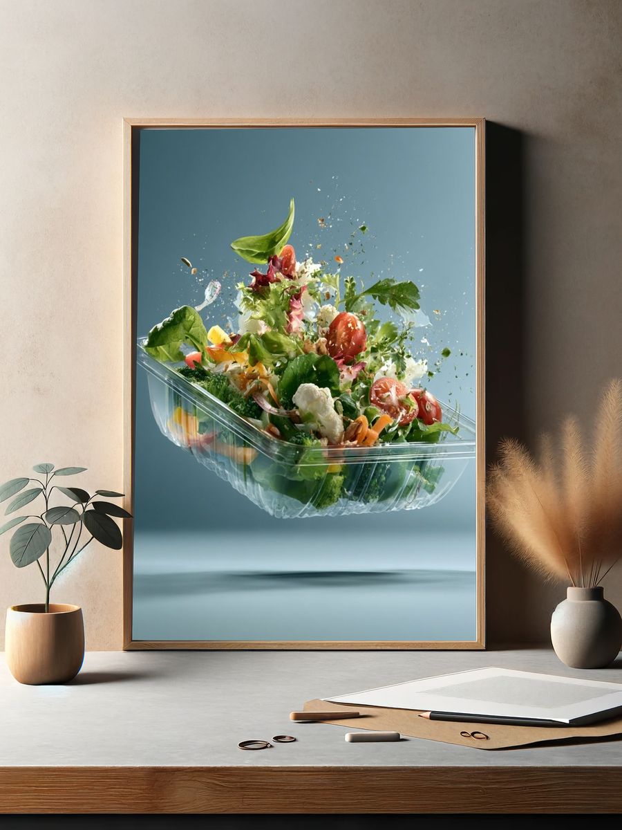 Floating Salad Food-Drink Poster. — room view 2