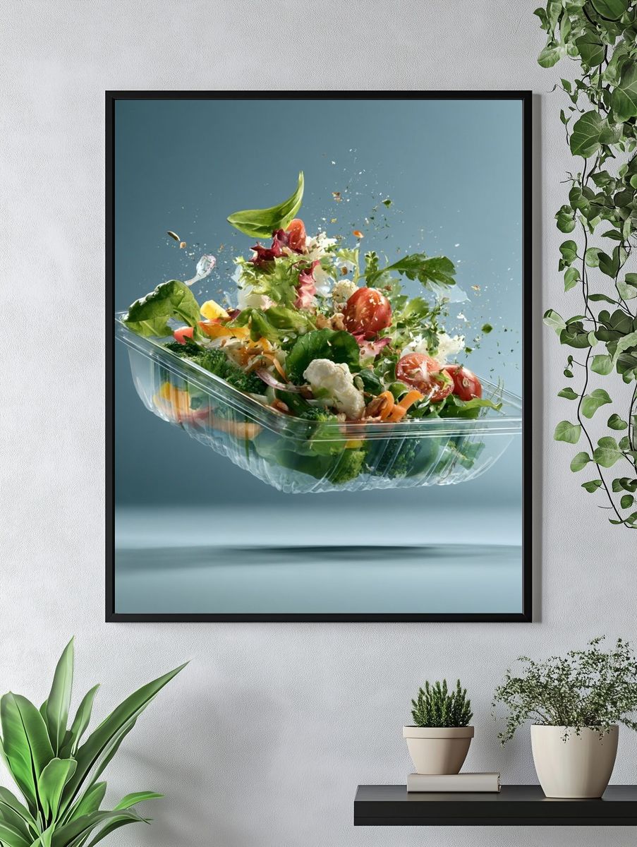 Floating Salad Food-Drink Poster. — room view 4