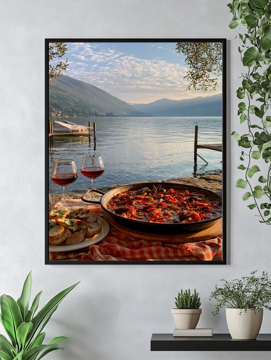 Lakeside Paella Photography Poster. — room view 4
