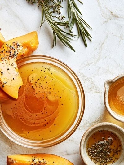 Honey and Peach Still Life Print. poster