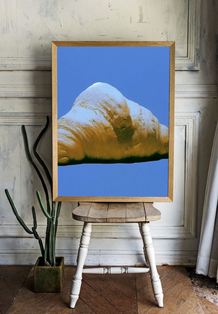 Croissant Still Life Photography Poster. — room view 1