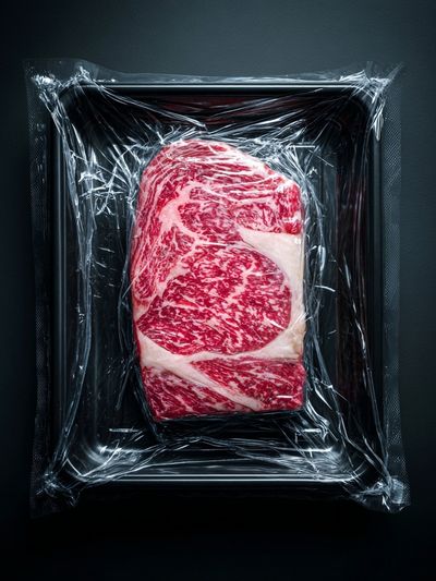 Vacuum-Sealed Steak Photography Poster. poster print