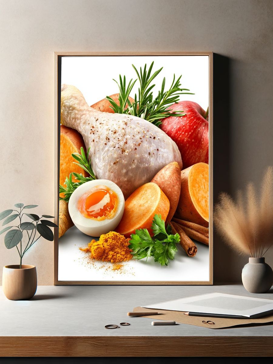 Farm-Fresh Food Still Life Poster. — room view 2