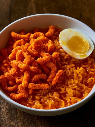 Spicy Ramen Bowl Photography Poster. poster