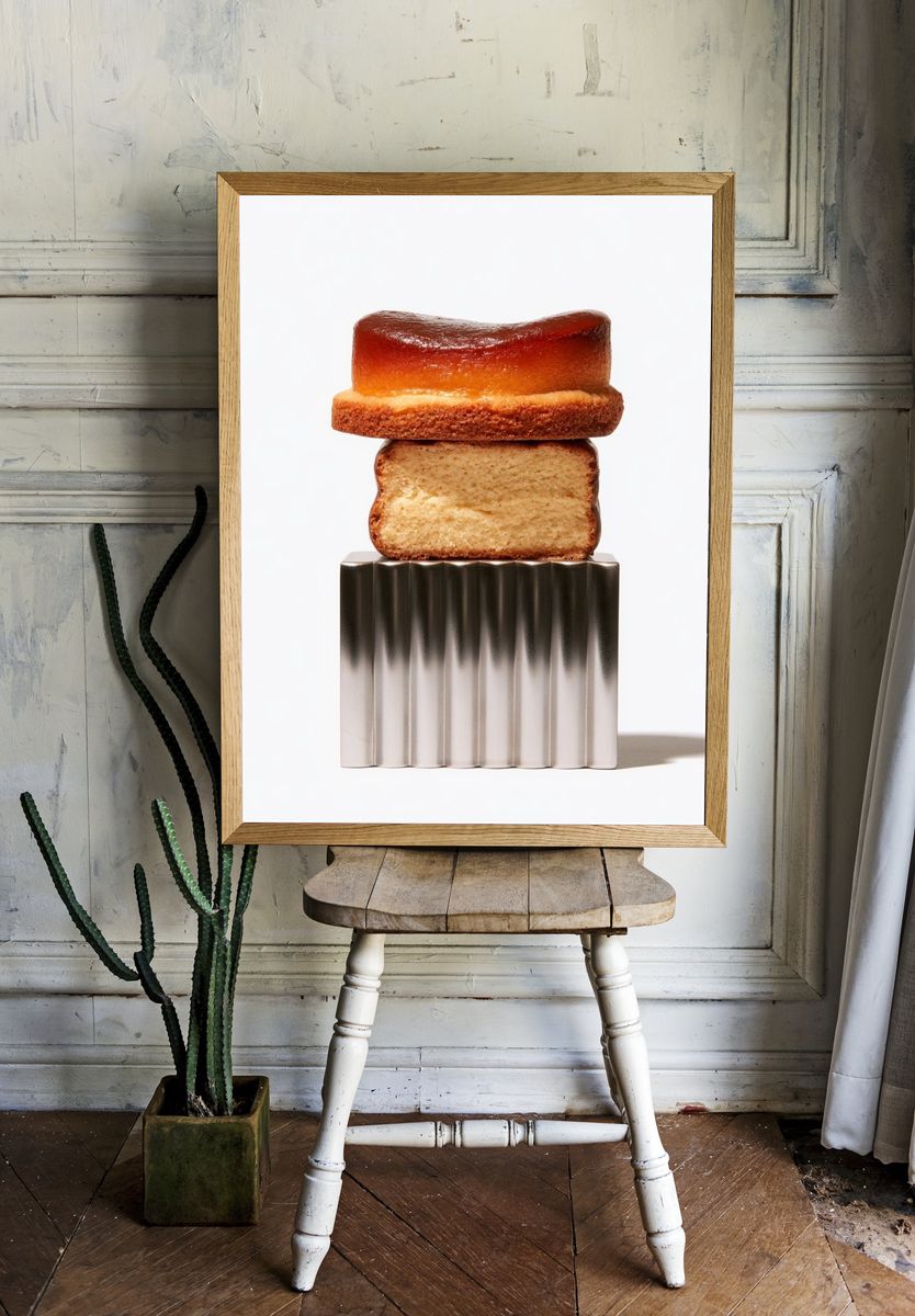 Caramel Flan Still Life Poster. — room view 1