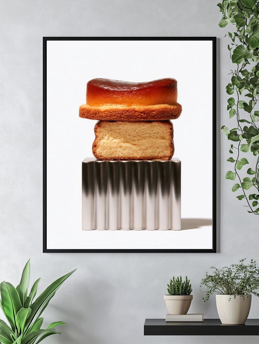 Caramel Flan Still Life Poster. — room view 4