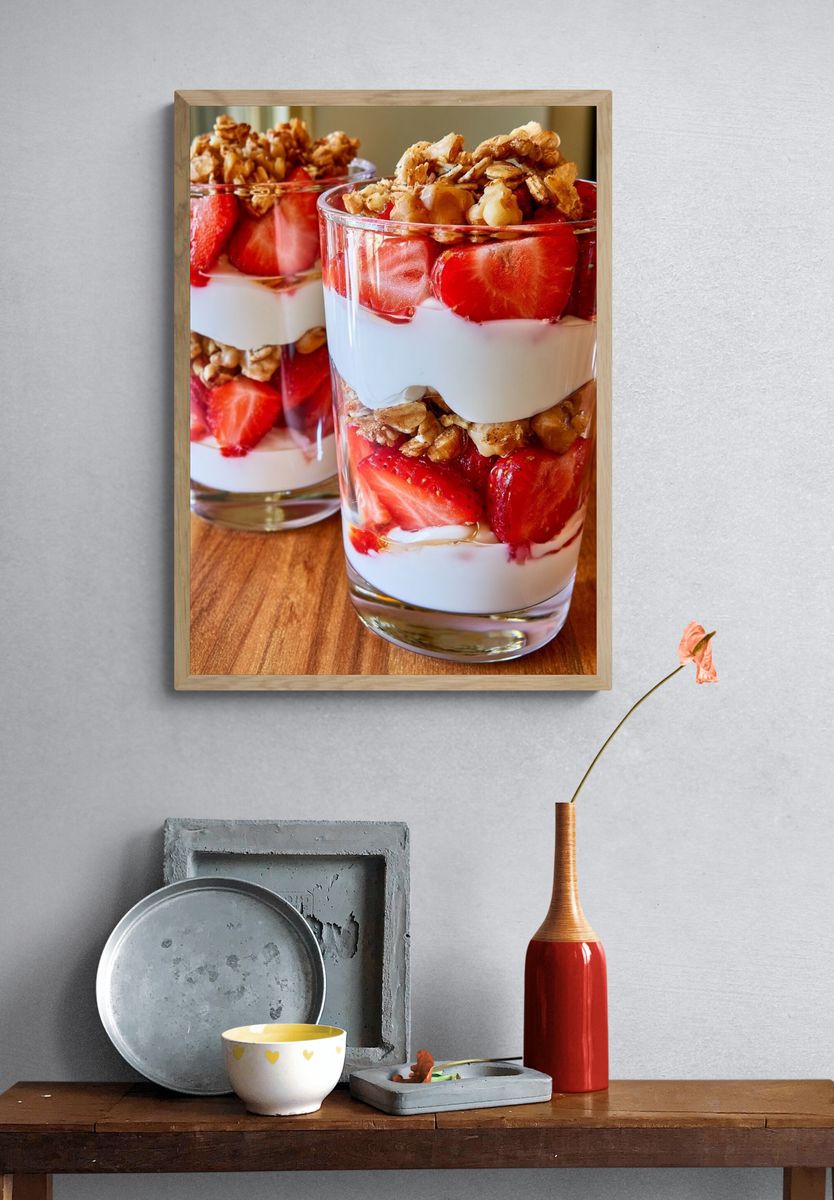 Strawberry Yogurt Parfait Print. — room view 3