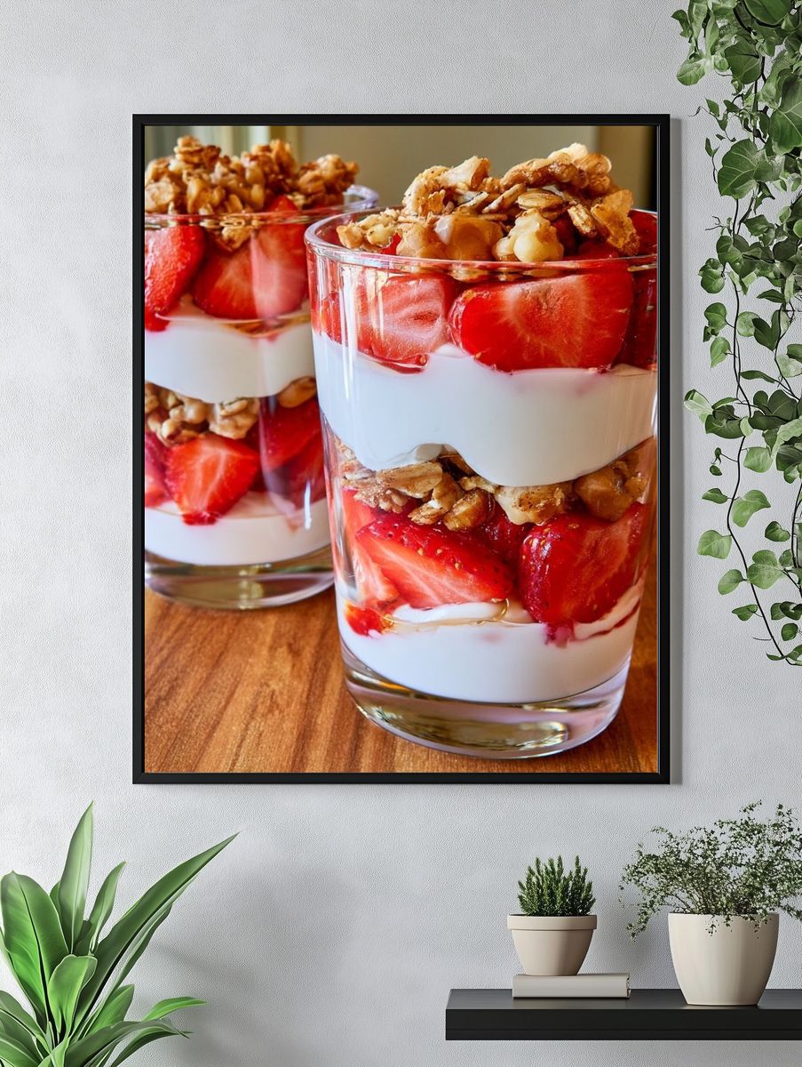 Strawberry Yogurt Parfait Print. — room view 4