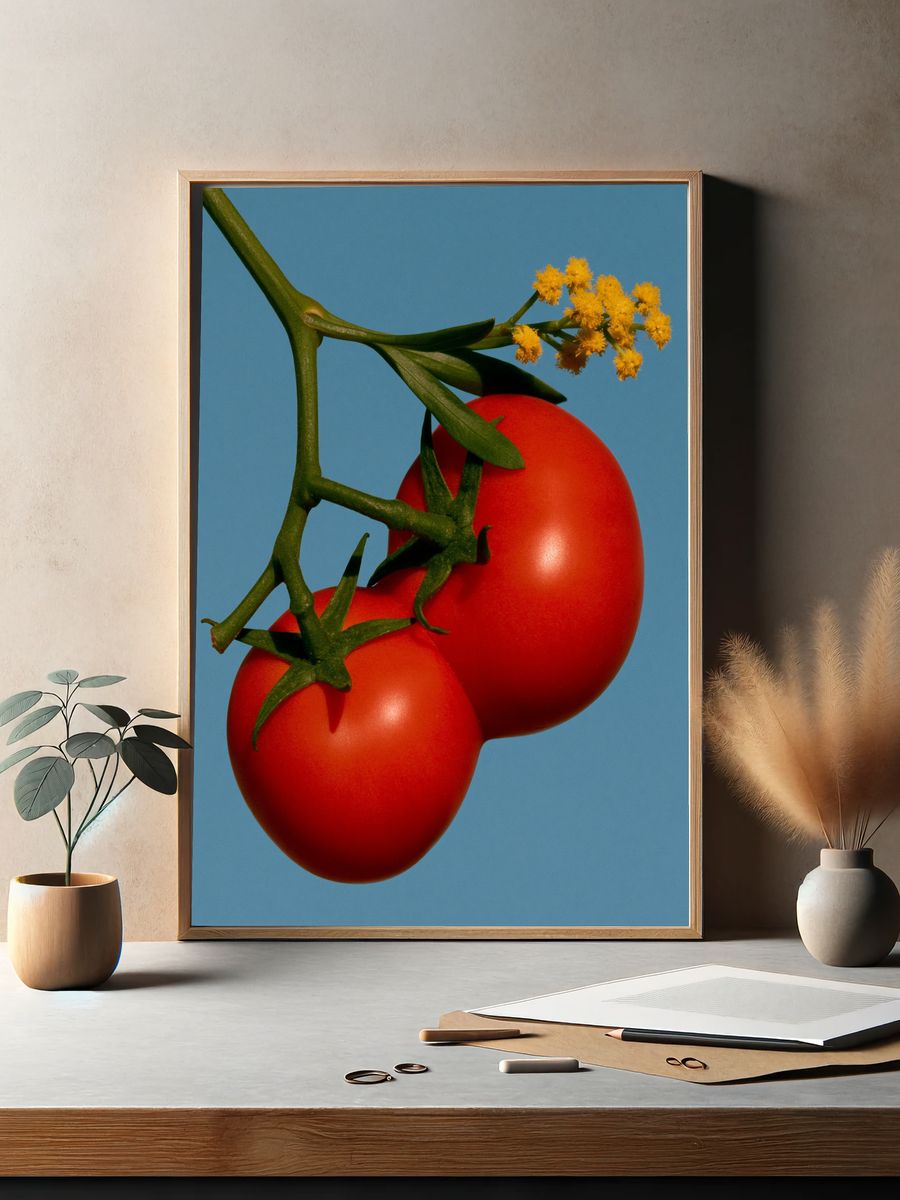 Tomato Still Life Photography Poster. — room view 2