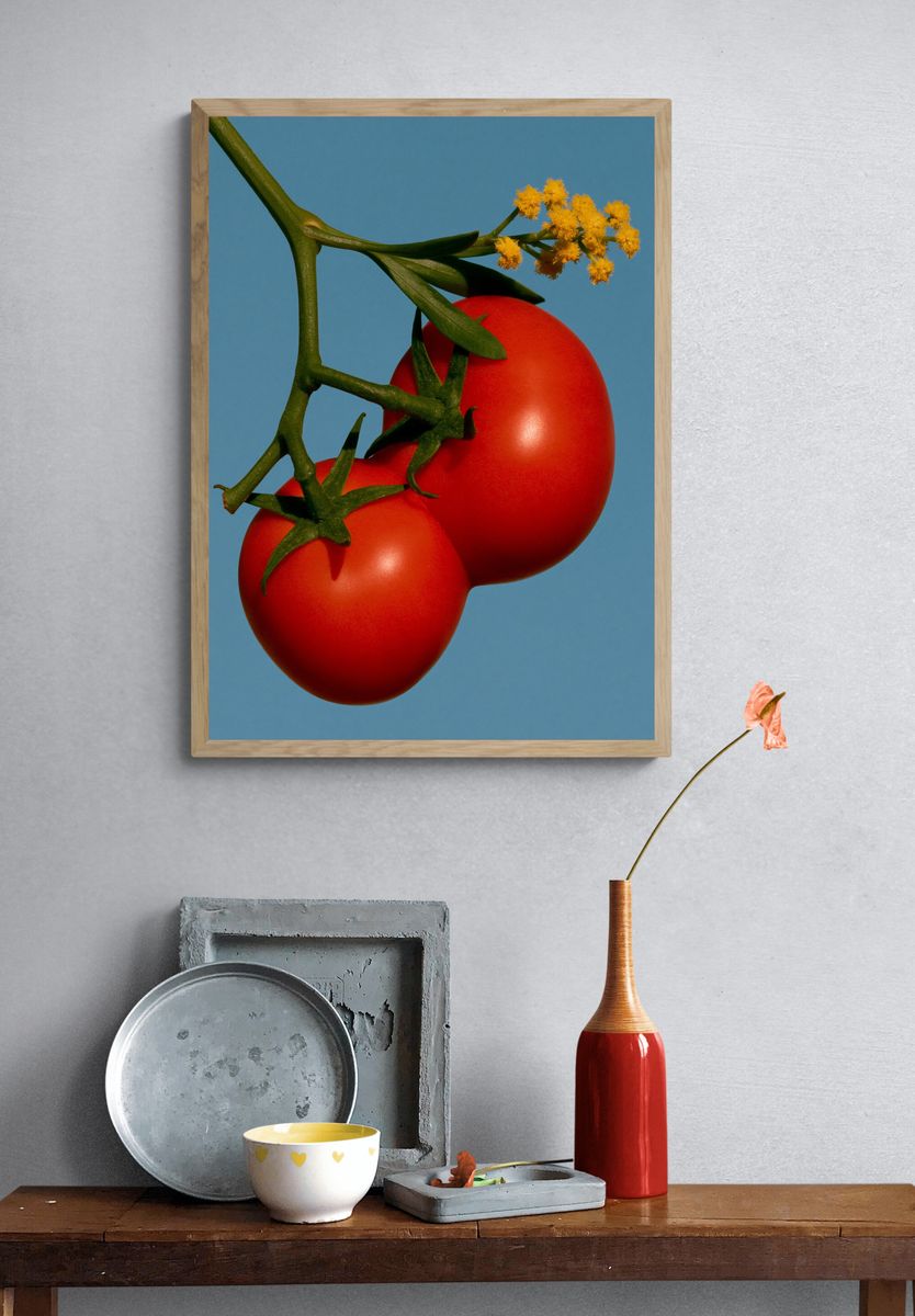 Tomato Still Life Photography Poster. — room view 3